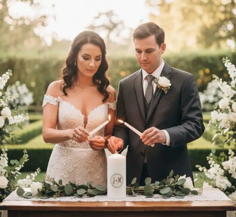 symbolic lighting of unity candle ceremony